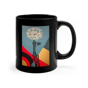 Lotus Black Mug